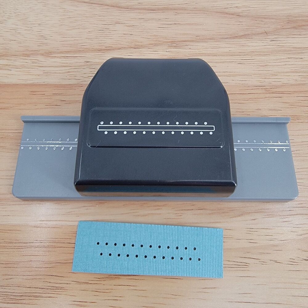 EK Success LINES & DOTS Paper Card Scrapbooking Border Punch 2"X0.5" Cutout